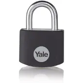 Yale -YE3B/32/116/1/BK - Cadenas aluminium 32 mm - anse acier cémenté - noir - 3 clés - Pour casier - boîte outils - sac - 32mm