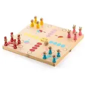 Eurowebbiz Jeu De Société - Euroweb - Jeu Petits Chevaux Version Animaux - Bois - 2 À 4 Joueurs - 3 Ans Et Plus
