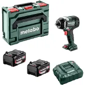 Metabo Boulonneuse à chocs sans fil SSW 18 LTX 800 BL 2 x 5,2 Ah en coffret