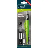 PICA 30800 Metal Dry 3030 inkl. Anreißnadel Tieflochmarker-Bleistift Set schwarz 2B 2,8 mm, 1 Set