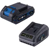 Scheppach Kit de démarrage 2.0 SBSK2.0 | incl. batterie 20 V / 2,0 Ah & chargeur 2,4 A / 65 W | IXES série 20-Volt
