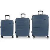 Gabol Future Plus Spinner Expandable 217l Trolley Bag 3 Units Bleu
