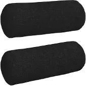 vidaXL Coussins D'accent 2 Pcs Noir Ø 15 X 40 Cm Tissu