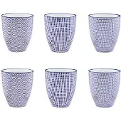 Bjorn Mug Pattern 30cl - 6 Pièces - Dark Blue