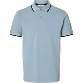 Selected T-Shirt 'SLHATLAS' bleu marine / bleu fumé / blanc