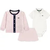 Lacoste Kids Mon Premier Skirt 3 Units Rose 6 Months Fille