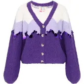 IZIA Cardigan violet / lilas / blanc