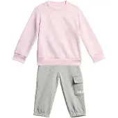 Adidas Essentials Joggers Fleece Set Gris,Rose 3-6 Months Enfants