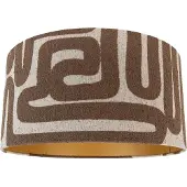 QAZQA Abat-jour en tissu marron et beige 50/50/25