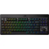 Mountain Everest Core - Clavier - avec station d'accueil média - rétroéclairé - USB-C - QWERTY - allemand - Commutateur de touches : CHERRY MX Red - noir (MG-EVK2B-CR1-FR)