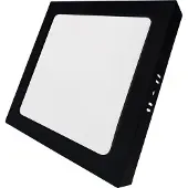 Luxula Plafonnier à LED, 12W, EEK : F, 1200lm, CCT, IP44, carré, noir