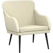 vidaXL Fauteuil Crème 63x76x80 cm Similicuir