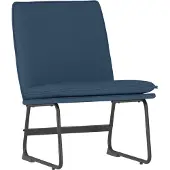 vidaXL Chaise Longue Bleu 52x75x76 Cm Tissu