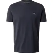 BOSS T-Shirt marine / blanc