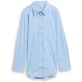 Tom Tailor Chemisier bleu clair / blanc