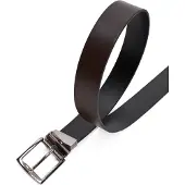 Tommy Hilfiger Ceinture 'Flag Rectangular Buckle Reversible' brun foncé / noir
