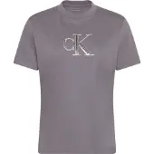 Calvin Klein Jeans Sequin Short Sleeve T-shirt Violet L Femme