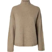 Selected Pull-over 'SLFCILLE' beige chiné