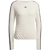 Adidas Pull-over 'SLIM SOLID SPIKE KNIT' noir / blanc