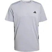 Adidas T-Shirt fonctionnel 'Essentials' gris argenté / noir