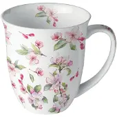 Ambiente Mug En Porcelaine Fine Fleurs De Cerisier  0,4 Litre