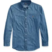 Ralph Lauren Chemise bleu denim / noisette / blanc