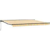 vidaXL Cadre de store jaune et blanc 450 x 300 cm