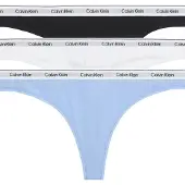 Calvin Klein Underwear String bleu clair / noir / blanc