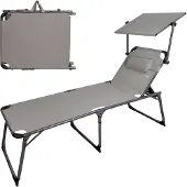 Aktive Chaise Longue Pliante Avec Et Coussin Parasol