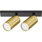 Maytoni Focus S plafonnier, lampe de plafond 2x GU10 6x44cm noir / or mat (GU10)