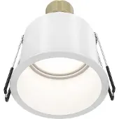 Maytoni Reif Downlight, Luminaire encastré GU10 Blanc Ø68mm (GU10)