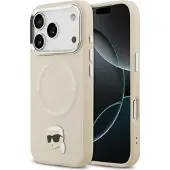 Karl Lagerfeld Karl Pin Magsafe Iphone 17 Pro Max Phone Case Beige