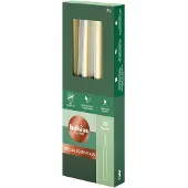 Bolsius Bougies gothiques 245/24 4X blanc métallique argenté (4 pcs)