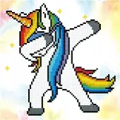 Diamond Dotz Tieflanddotzies Arc-en-ciel Licorne