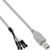 InLine 33440D Câble de raccordement USB 2.0, prise B sur prise poteau, 0,4m