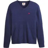Levi's pour homme. A8618-0004 Pull Housemark navy (M), Casuel, Laine, Manche longue, Marine