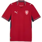 Puma Maillot 'Tschechien 2026' rouge cerise / noir / blanc