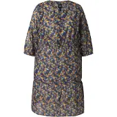 Ulla Popken Robe bleu clair / bleu foncé / ocre