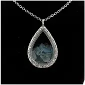 Bijoux Pierres et Minéraux. Collier Aigue-Marine brut. Modèle goutte.