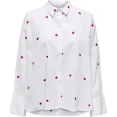 ONLY Chemisier 'ONLNew Lina' rouge / blanc