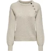 ONLY Pull ONLEMMA LS BUTTON ONECK KNT femmes - Beige - EU XL