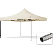 TOOLPORT 4x4 m Tonnelle pliante Acier, PES 750, crème