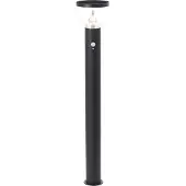 Brilliant Lampadaire solaire noir d'extérieur TULIP | incl. détecteur de mouvement | hauteur 92 cm | 3W 430lm 3000K | acier inoxydable/plastique