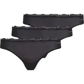 Calvin Klein Lv00qd5300 Thong 3 Units Noir M Femme