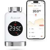 Salcar Thermostat de radiateur WiFi Thermostat compatible avec Amazon Alexa & Google