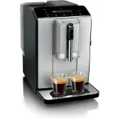 Bosch Machine à café, TIE20301, SER2, machine automatique à café et espresso, VeroCafe, 1300 W, 1,4 litre, 15 bar, fonction OneTouch, MilkMagic Pro, Argent Soyeux