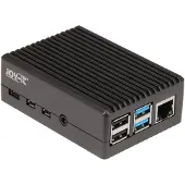 Joy-It Raspberry Pi boîtier en aluminium comme dissipateur thermique en noir pour le 4 B (RB-AlucaseP4+08)