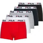 FILA Boxers gris chiné / rouge / noir / blanc