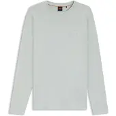 BOSS T-shirt à manches longues en coton avec écusson à logo