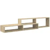 vidaXL Support TV mural 150x25x28,5cm bois composite